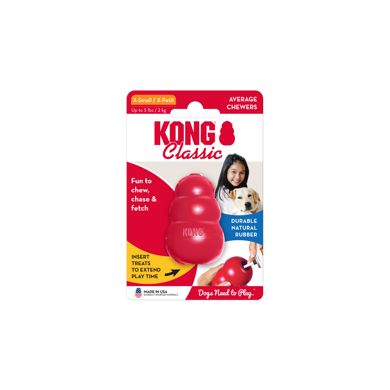 KONG - Classic Dog Toy, Durable Natural Rubber- Fun to Chew, Chase and  Fetch - for Medium Dogs