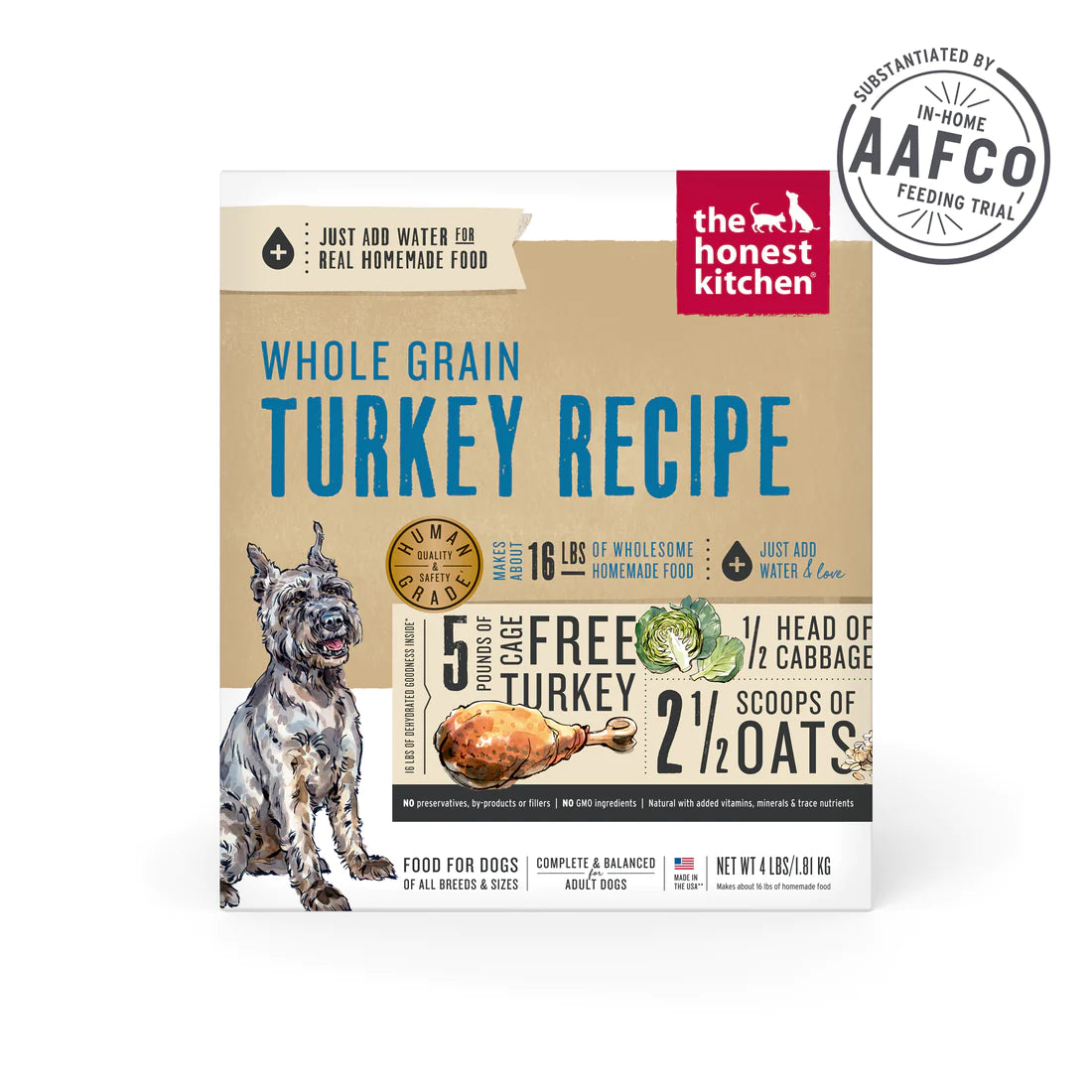 The Honest Kitchen Dehydrated Whole Grain Turkey Dog Food Altoona IA Des Moines IA Urbandale IA West Des Moines IA Bone a Patreat