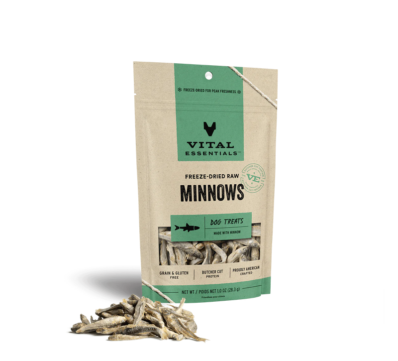 Vital Essentials Freeze Dried Minnows Dog Treats 1 oz