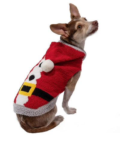 Hip Doggie - Chenille Santa Hoodie for Pets