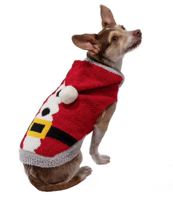 Hip Doggie - Chenille Santa Hoodie for Pets