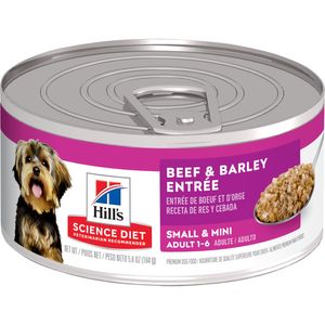 Hill's Science Diet - Adult Small Breed & Mini Breed Beef & Barley Entree Minced Wet Dog Food