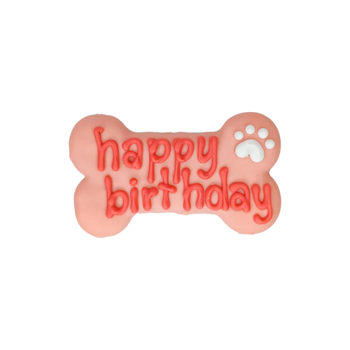 Bosco & Roxy's - Happy Birthday Bone 6 Pink Dog Treat