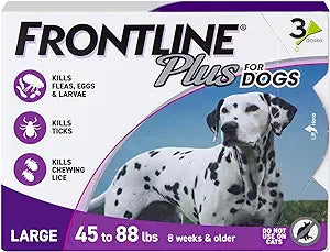 Frontline - Plus Flea and Tick Treatment for Dogs 3-pack