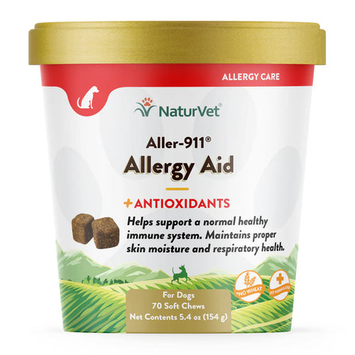 NaturVet - Aller-911 Allergy Aid Soft Chews for Dogs