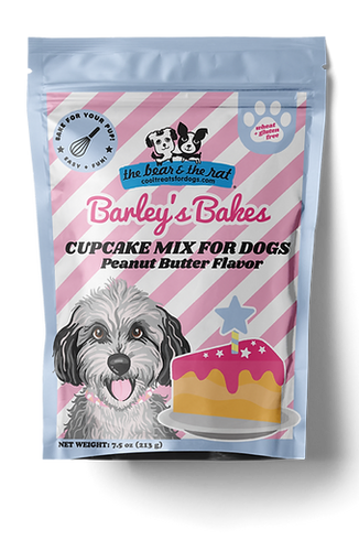 The Bear and The Rat -  Barley's Bakes Peanut Butter Flavor Cupcake Dog Treat