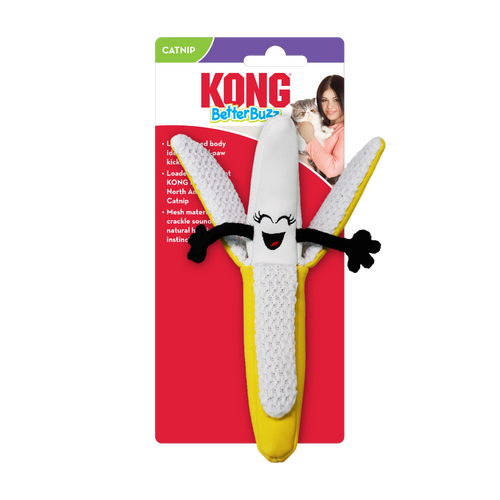 Kong - Better Buzz Banana Cat Toy