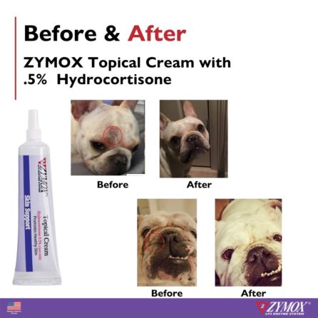 ZYMOX - Topical Cream with 0.5% Hydrocortisone for Cats & Dogs