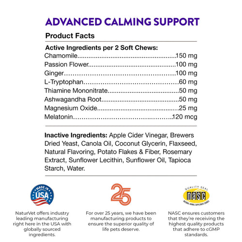 NaturVet - Evolutions Advanced Calming Support for Dogs