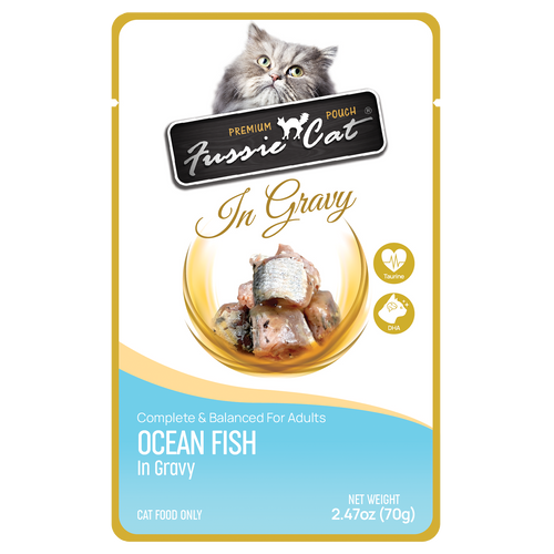 Fussie Cat - Ocean Fish in Gravy 2.47oz Pouch