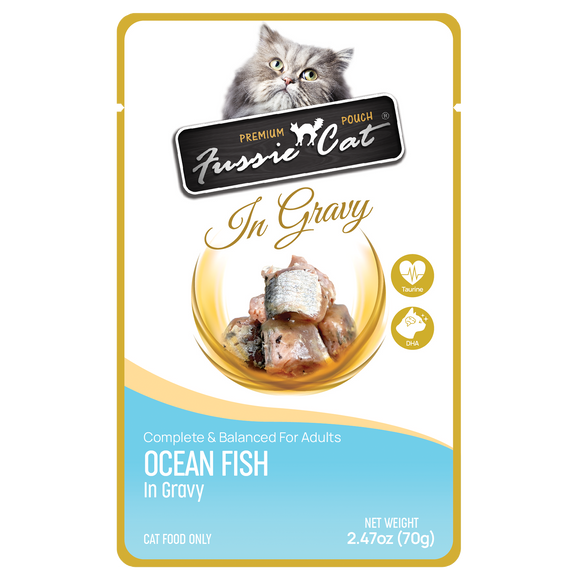 Fussie Cat - Ocean Fish in Gravy 2.47oz Pouch