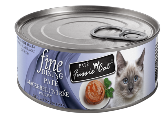 Fussie Cat - Fine Dining Pate - Mackerel Entree Entree in Gravy Wet Cat Food