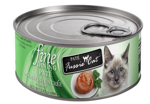 Fussie Cat - Fine Dining Pate - Oceanfish Entree in Gravy Wet Cat Food