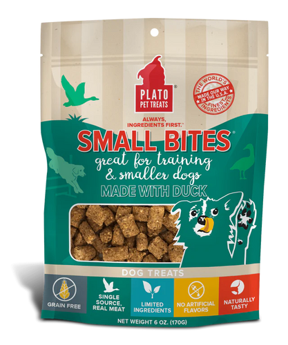 Plato Pet Treats - Small Bites Duck Dog Treats