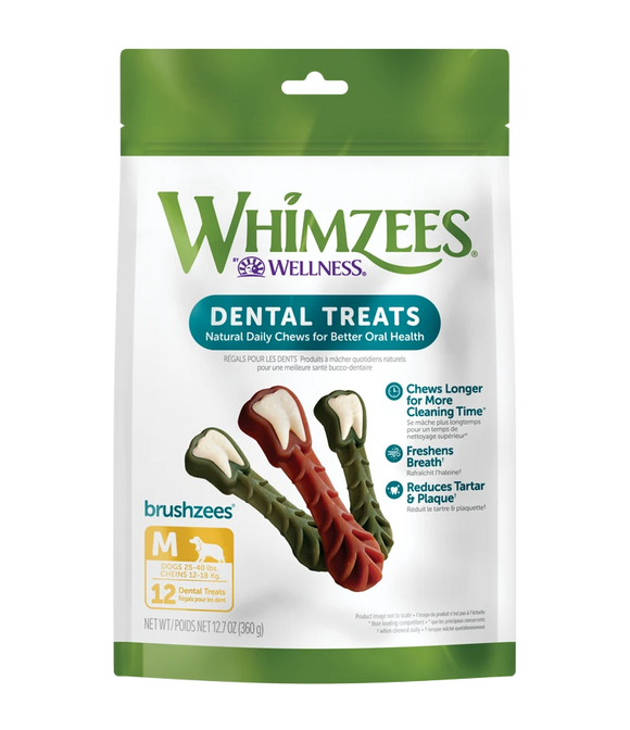 Whimzees - Brushzees Daily Dental Treat for Dogs