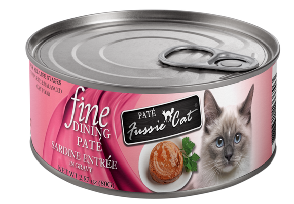 Fussie Cat - Fine Dining Pate - Sardine Entree in Gravy Wet Cat Food