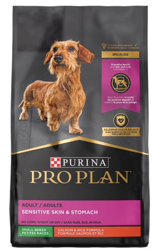 Purina Pro Plan Adult Sensitive Skin Stomach Small Breed Salmon Rice Formula Dry Dog Food