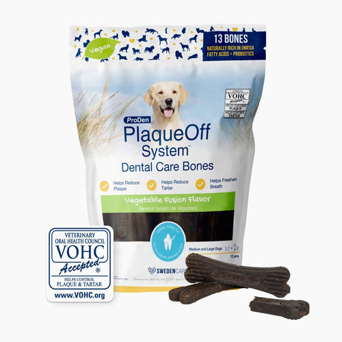 ProDen - PlaqueOff Dental Care Bones - Vegetable Fusion Flavor for Dogs