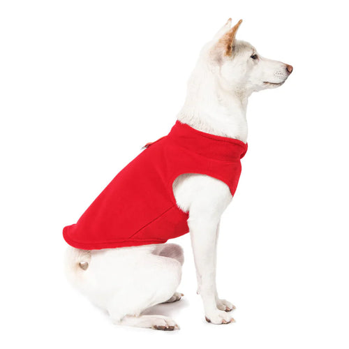 Gooby - Fleece Vest Red Dog Coat