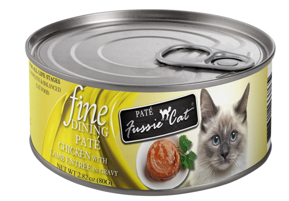 Fussie Cat - Fine Dining Pate - Chicken with Lamb Entree in Gravy Wet Cat Food