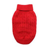 Doggie Design - Combed Cotton Cable Knit Fiery Red Dog Sweater