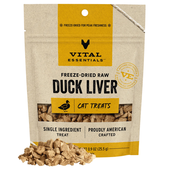 Vital Essentials - Freeze-Dried Raw Duck Liver Cat Treat