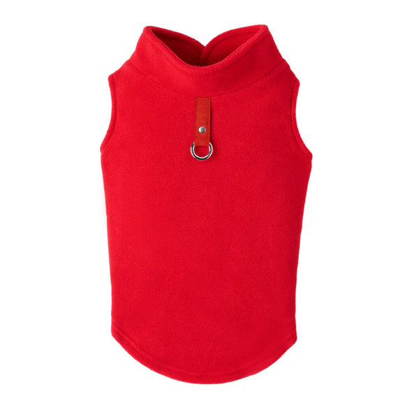 Gooby - Fleece Vest Red Dog Coat