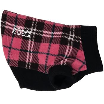 Doggie Design - Highline Fleece Pink and Black Plaid Dog Coat