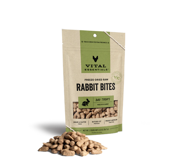 Vital Essentials - Freeze-Dried Rabbit Bites Dog Treats