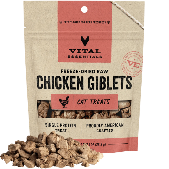 Vital Essentials - Freeze-Dried Raw Chicken Giblet Cat Treat