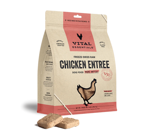 Vital Essentials - Freeze-Dried Raw Chicken Entree Mini Patties Dog Food