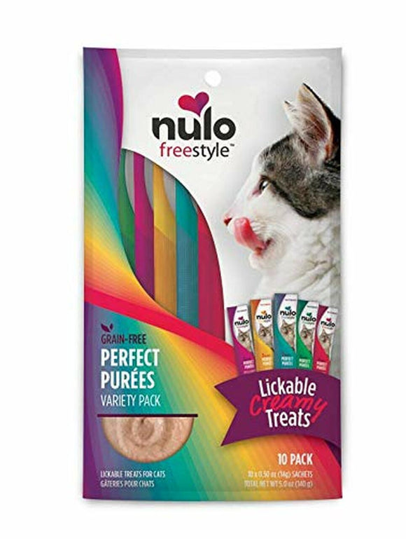 Nulo - Freestyle Perfect Purees Variety Pack Treats for Cats, 10-pack