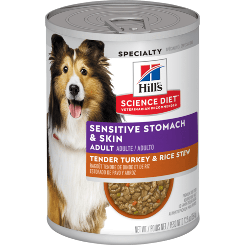 Hill's Science Diet - Adult Sensitive Stomach & Sensitive Skin Tender Turkey & Rice Stew Wet Dog Food