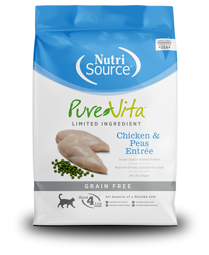 NutriSource - PureVita Grain-Free Chicken & Peas Entrée Dry Cat Food