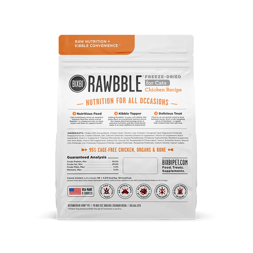 Bixbi - Rawbble Chicken Freeze-Dried Cat Food