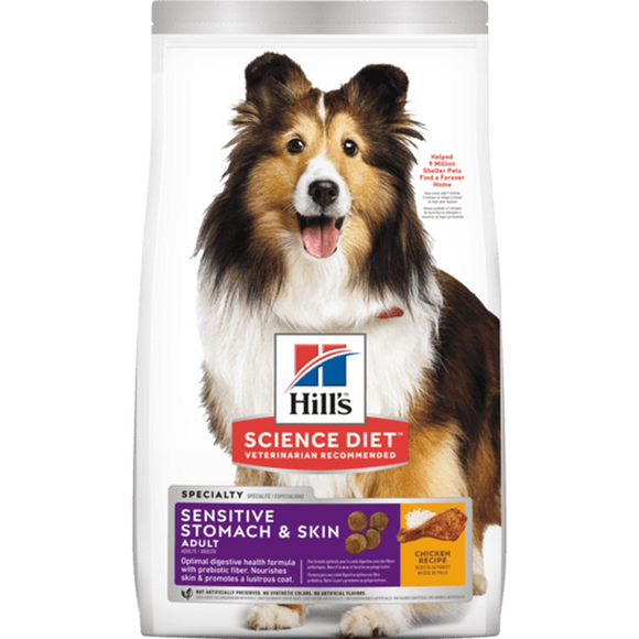 Hill's Science Diet - Adult Sensitive Stomach & Skin Chicken Recipe Dry Dog Food