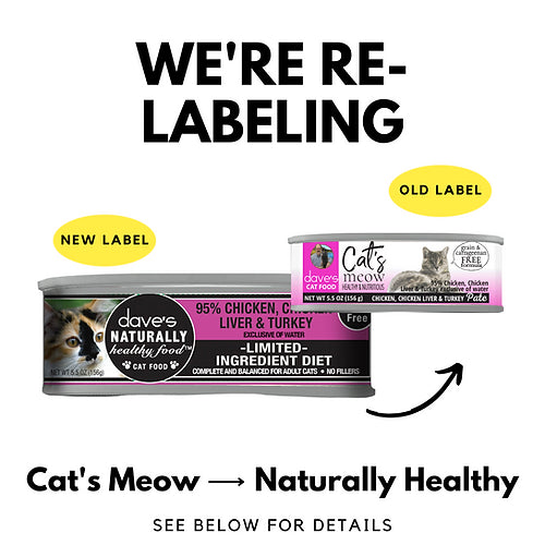 Dave's - Naturally Healthy 95% Chicken, Chicken Liver, & Turkey Paté Wet Cat Food