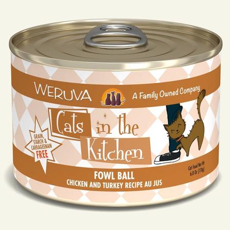 Cats in the Kitchen Fowl Ball Chicken & Turkey Recipe Au Jus for Cats