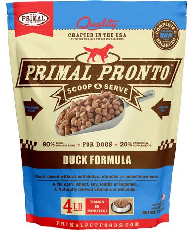 Primal Duck Pronto Bites Frozen Raw Dog Food