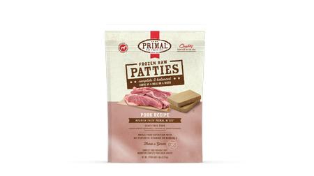 Primal Pork Patties Frozen Raw Dog Food