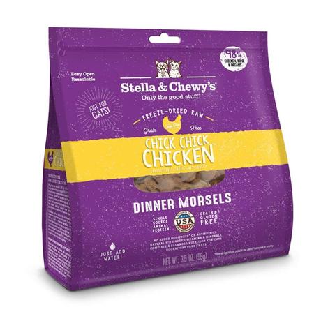 Stella & Chewy's Freeze Dried Raw Chick, Chick Chicken Dinner Morsels for Cats