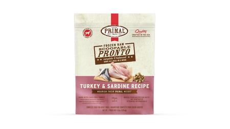 Primal Turkey & Sardine Pronto Bites Frozen Raw Dog Food