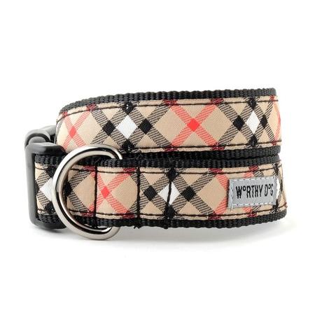The Worthy Dog Bias Plaid Tan Collar