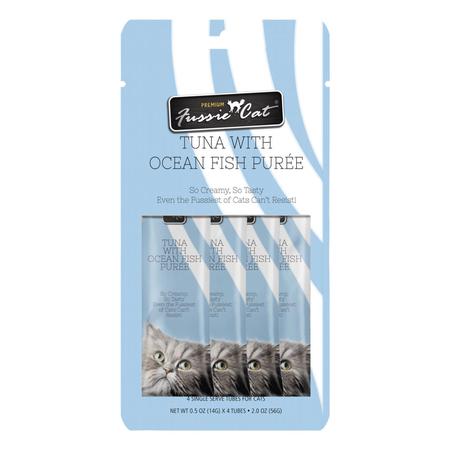 Fussie Cat Tuna with Ocean Fish Puree Treat 4 Pack