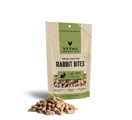 Vital Essentials Freeze-Dried Rabbit Bites Dog Treats