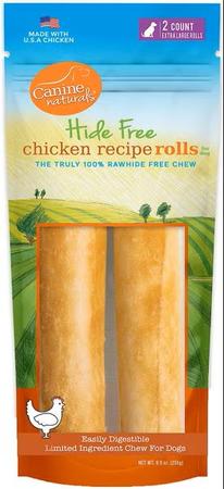 Canine Naturals Hide Free Chicken XL Rolls 2 Pack Dog Chews