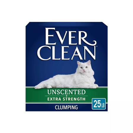 Ever Clean Unscented Extra Strength Clumping Cat Litter - 25 lb Box