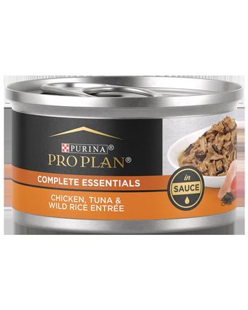  Pro Plan Complete Essentials Chicken, Tuna & Wild Rice Entrée In Sauce Wet Cat Food