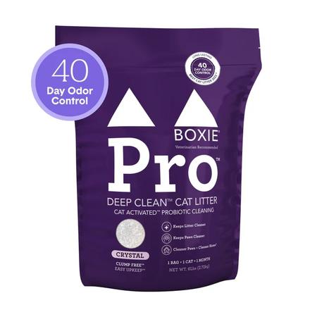 Boxiecat Pro Deep Clean Probiotic Crystal Non-Clumping Cat Litter - 40 lb