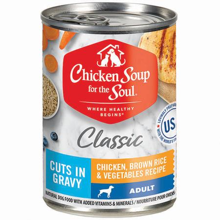 Chicken Soup for the Soul Classic Adult Dog Wet Food - Chicken, Brown Rice & Vegetable Cuts in Gravy